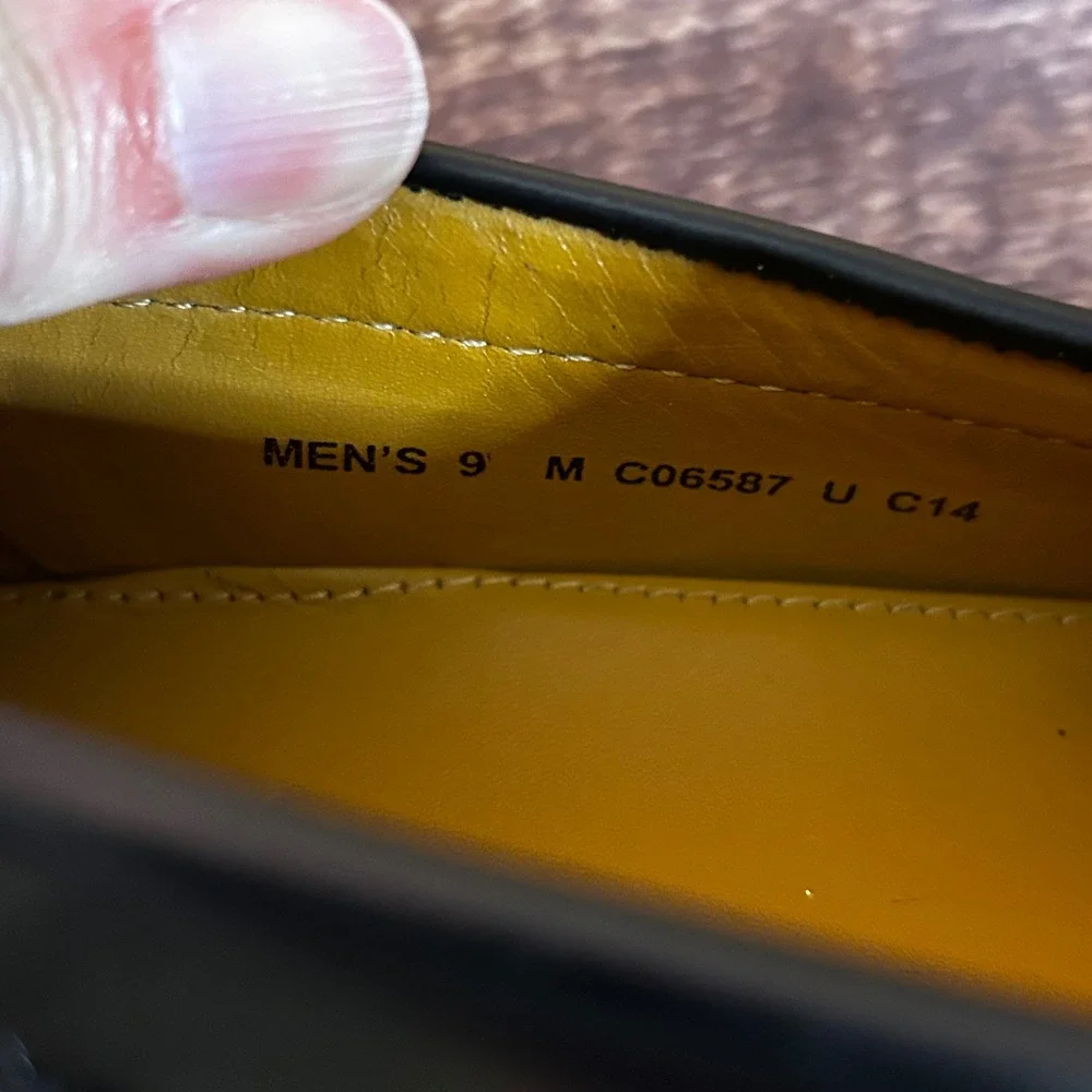 Cole Haan NikeAir Mens Black Leather Pinch Tassel Loafers C06587 Size 9 M NEW